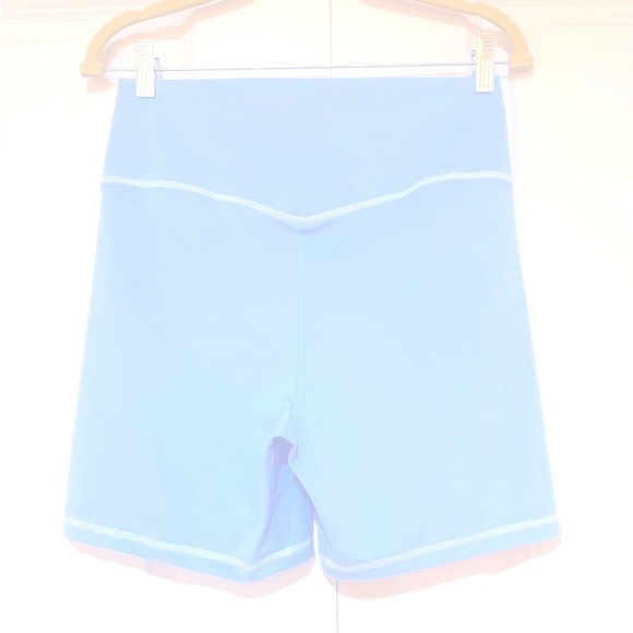 NWOT JCREW Blue CloudStretch high-rise BIKE short sz L - Picture 6 of 6